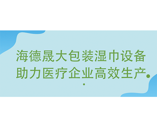 海德晟大包裝濕巾設備助力醫療企業高效生產
